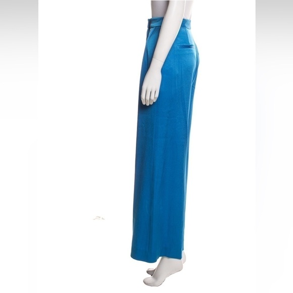 NWT Alex Perry Blue Hutton Pleated Satin Crepe Wide-Leg
Pants sz 0 - Picture 9 of 10